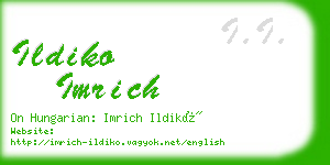 ildiko imrich business card